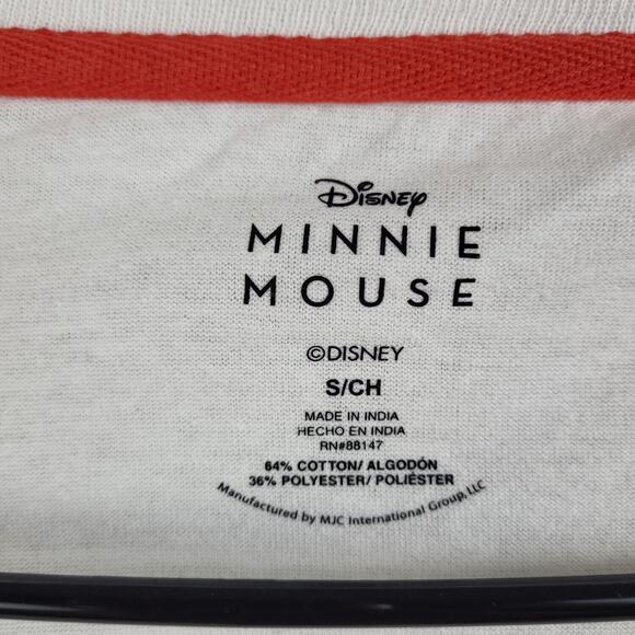 Disney‎ Womens White Minnie Mouse Short Sleeve Pullover Pajama Top Size Small - Picture 4 of 7